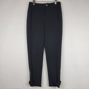 St John Collection Pants Womens Sz 2 Black Ankle Zip Riding Equestrian Office
